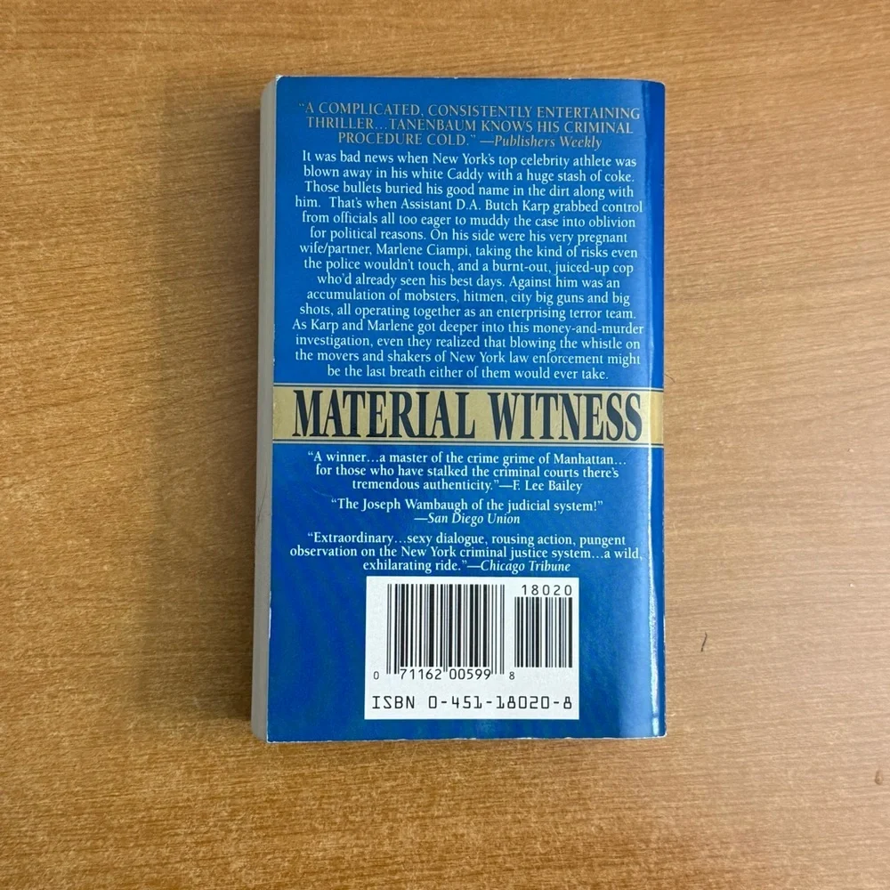 Material Witness Book‎ by Robert K. Tanenbaum